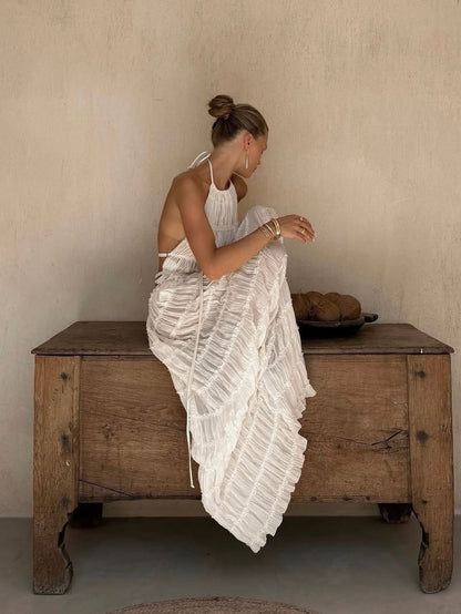 Araceli | Women's Bohemian Ruffle Summer Vacation Two-Piece Set