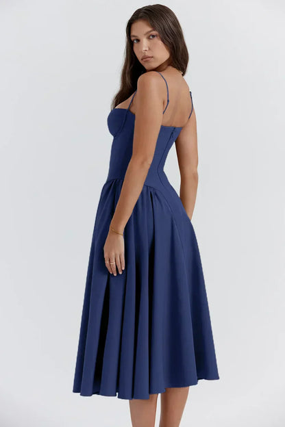 Calliope | Women's Sleeveless Structured Midi Summer Dress