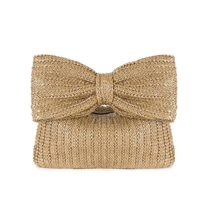 Gaby | Women’s Boho Woven Bow Clutch Party Bag