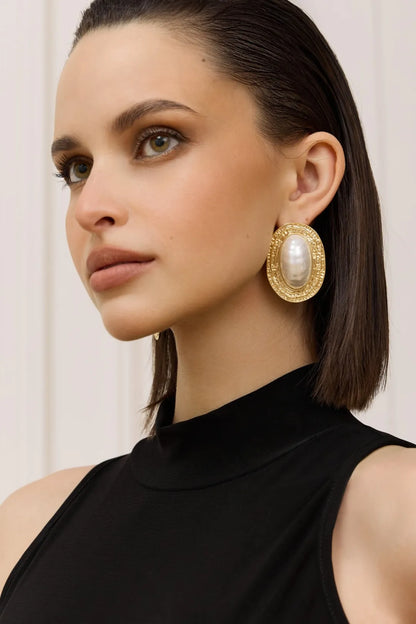 Isabelle | Women's Vintage Pearl Statement Earrings