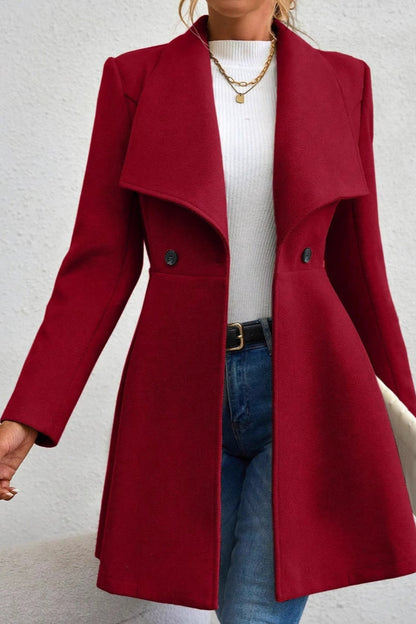Meredith | Women's Open Front Shawl Collar Longline Jacket