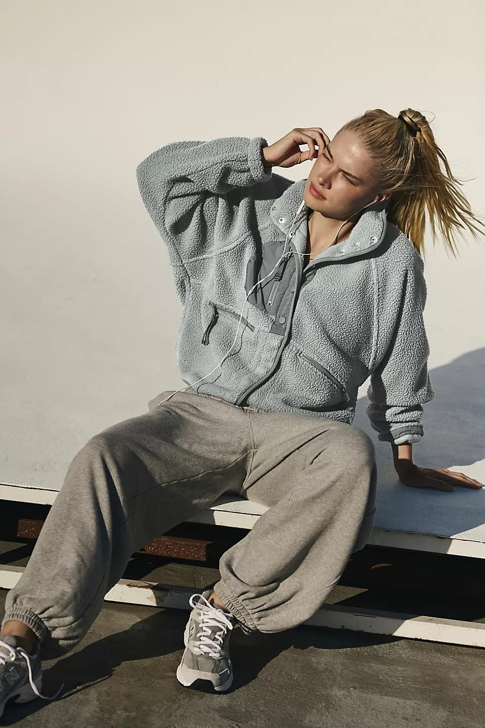 Regine | Women's Sherpa Fleece Teddy Jacket with Buttons