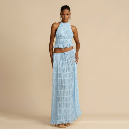 Araceli | Women's Bohemian Ruffle Summer Vacation Two-Piece Set