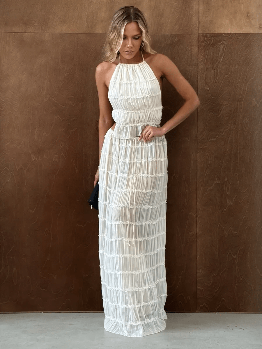 Araceli | Women's Bohemian Ruffle Summer Vacation Two-Piece Set